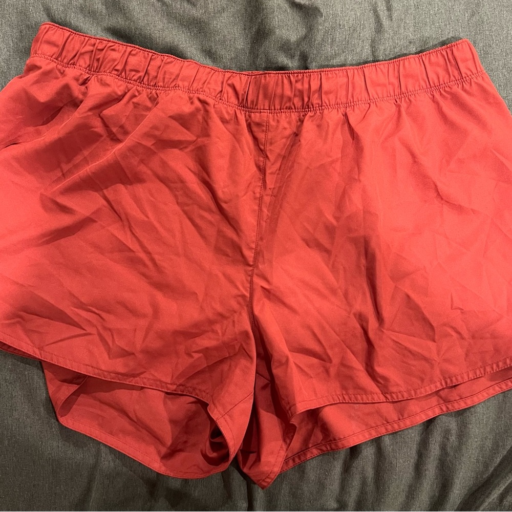Old Navy active copper shorts with pre built in underwear.